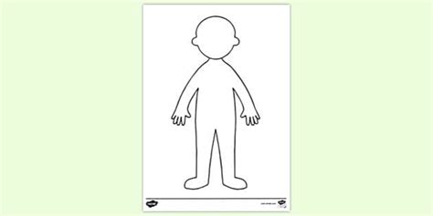 human body outline colouring page colouring sheets
