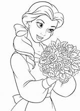Belle Coloring Pages Baby Disney Getcolorings sketch template