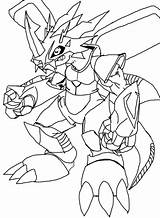 Digimon Veemon Coloring sketch template