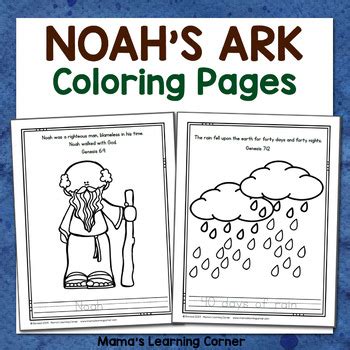 noahs ark coloring pages  mamas learning corner tpt