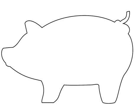 pig template coloring home