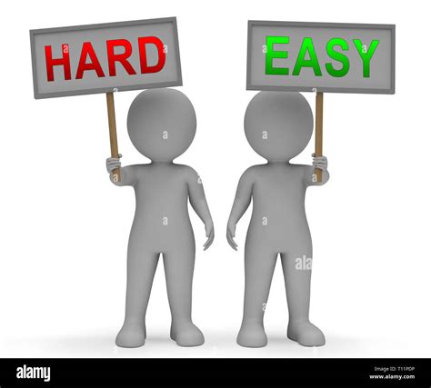 easy  hard signs portray choice  simple  difficult  guide