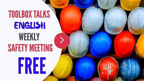 weekly safety meeting introduction toolbox talk meeting topics