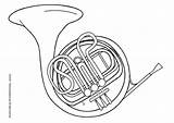 Horn Malvorlage Tromba Desenhos Instrumentos Colorir Musicais Instrumenty Kolorowanki Muzyczne Dzieci Páginas Template Kleurplaten Stampare Ausdrucken Große Abbildung sketch template
