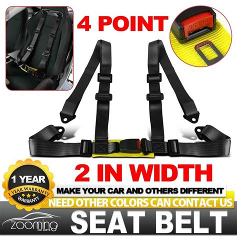 car truck  point racing seat belt harness adjustable auto universal black ebay