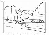 Park National Draw Zion Drawing River Step Parks Tutorials sketch template