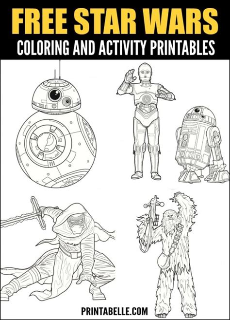 printable star wars activity pages  party printables