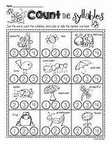 Syllables Worksheet Syllable Many Educational Flashcards sketch template