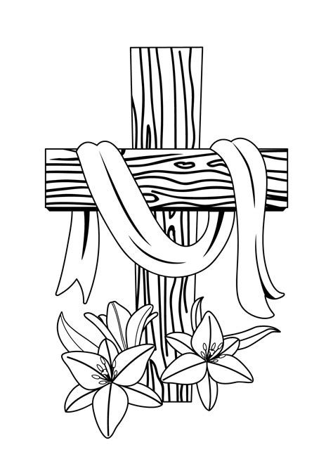 images  adult coloring pages  printables easter cross