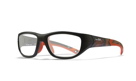 Wiley X Wx Victory Matte Black With Sonic Orange With Clear Lenses