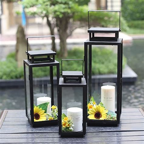 Buy American Candle Holders Outdoor Wrought Iron Candle Holder Glass