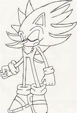 Hedgehog Sonic Coloring Pages Hyper Template sketch template