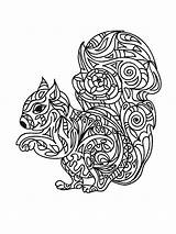 Zentangle Coloring4free Animal sketch template