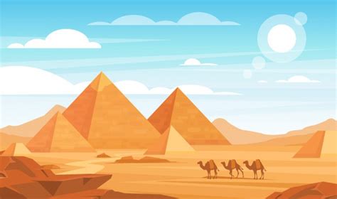 Premium Vector Egypt Pyramids Illustration