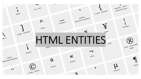 html entities youtube