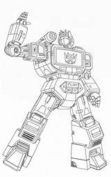 Pages Colouring Soundwave Transformers Lineart Cybertron Deviantart Trending Days Last sketch template