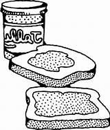 Butter Coloring Peanut Sandwich Pages Drawing Getdrawings Popular Getcolorings Print sketch template