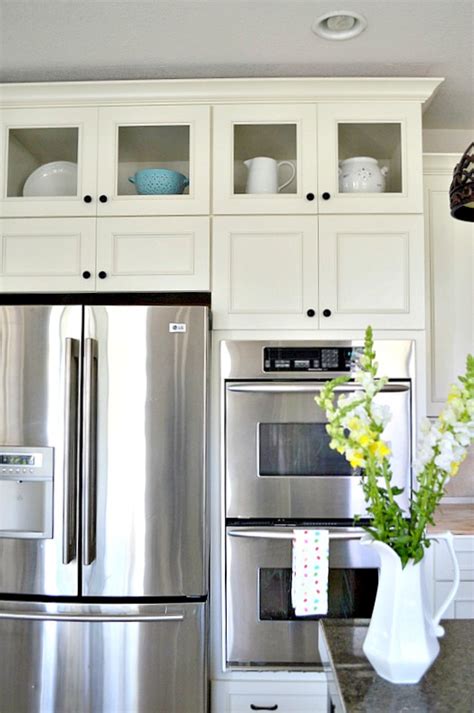 add glass inserts   kitchen cabinets
