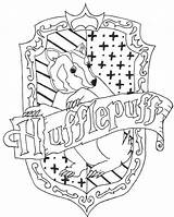 Hufflepuff Coloring Hogwarts Crest Potter Harry Pages Slytherin Ravenclaw House Colouring Drawings Sketch Colors Deviantart Drawing Logo Template Coloriage Birthday sketch template