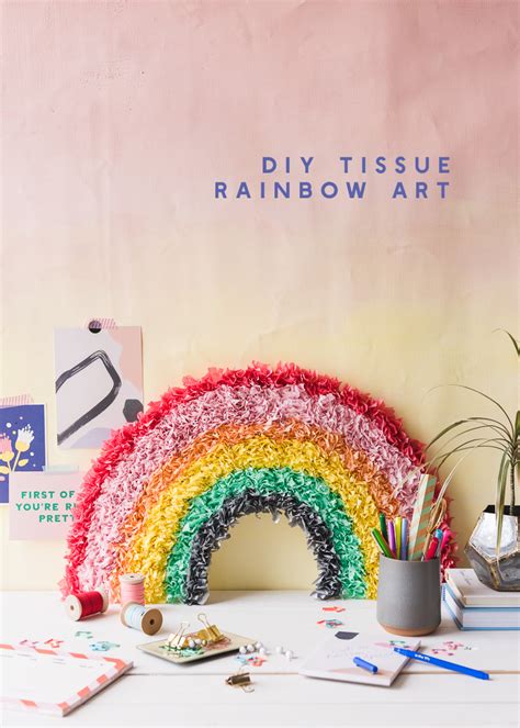 diy tissue paper rainbow  house  lars built