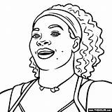 Coloring Pages Serena Williams Neal Shaquille Line Thecolor Tennis Divyajanani sketch template