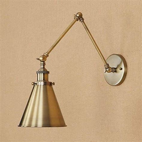 dxqwan modern brass wall light adjustable swing long arm bedroom wall lamp bedside wall mounted