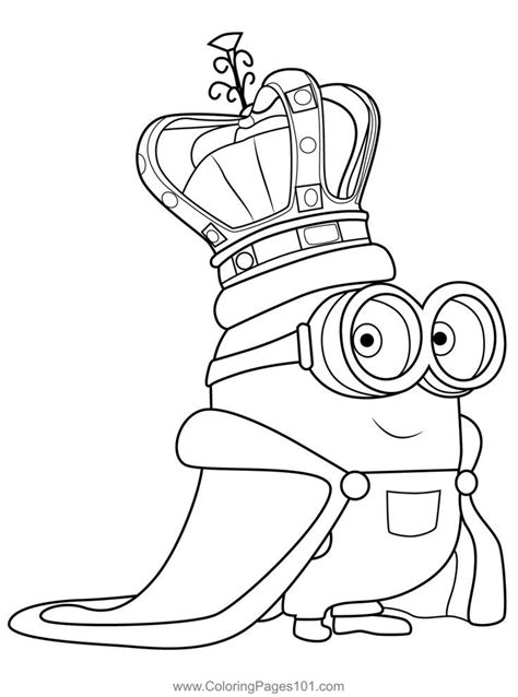 king bob minions coloring page minions coloring pages cute coloring