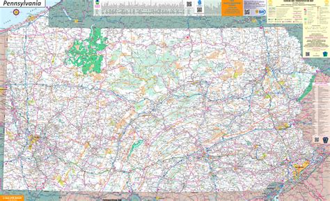 Pennsylvania State Map With Cities And Towns Time Zones Map