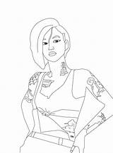 Cyberpunk Judy Alvarez 2077 Coloring Printable sketch template