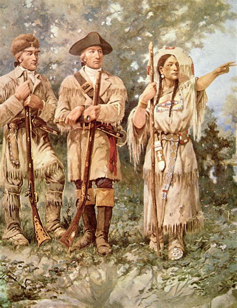 Lewis And Clark With Sacagawea Poster By Edgar Samuel Paxson