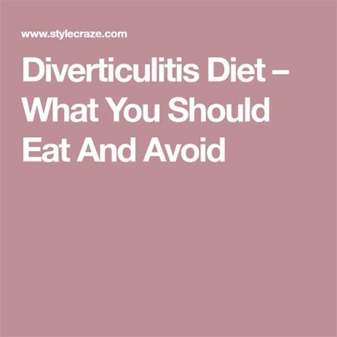 diverticulitis diet    eat  avoid