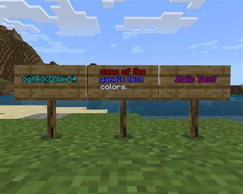 minecraft    customize sign text color