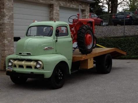 Rollerman1 Early 50ies Ford Coe With A Case Tractor On