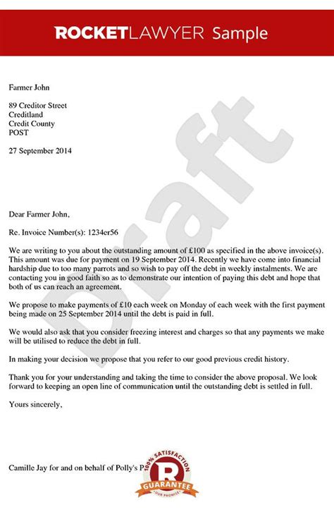 sample payment plan letter beautiful letter proposing  payment