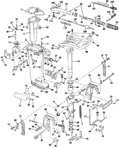 johnson  hp outboard parts diagram diagramwirings