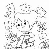 Autism Asl sketch template
