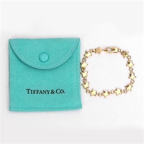 Tiffany And Co 18 Karat Yellow Gold Star Link Bracelet At 1stdibs