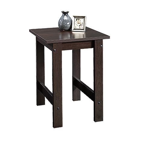 square contemporary side table  cinnamon cherry mathis brothers