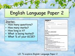 aqa  language paper  question  answer gcse english language
