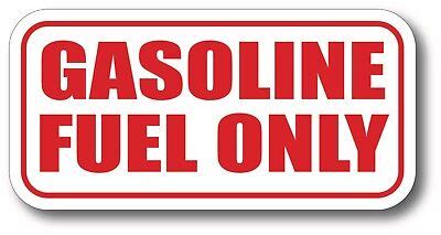 gasoline fuel  vinyl decal sticker label oil gas door label