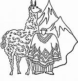 Llama Lamy Kolorowanki Llamas Getcolorings sketch template