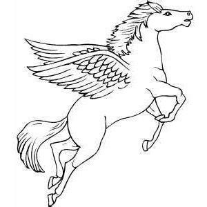 horses  wings pages coloring pages