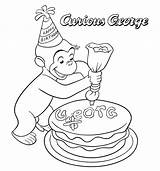 Curious George Coloring Printable Printables Pages Birthday Cake Kids Pbs Party Print Color Halloween Sheet Sheets Pbskids Book His Parents sketch template