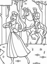 Coloring Pages Sleeping Beauty Princess Prince Disney Philip Print Aurora sketch template