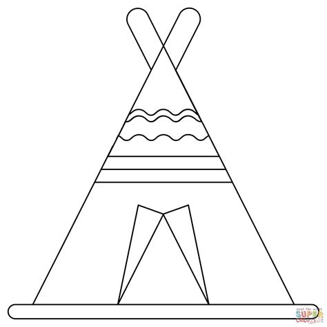 teepee coloring page  printable coloring pages