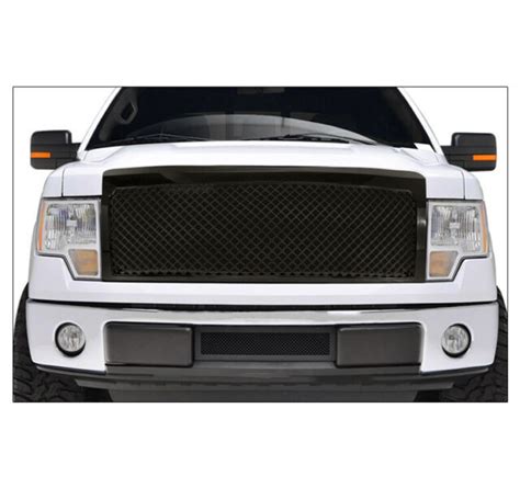 ford   pickup mesh front bumper upper grille grill gloss black abs ebay