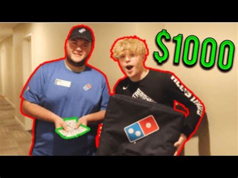 tipping dominos pizza guy  youtube