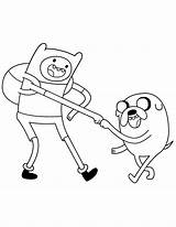Adventure Time Coloring Pages Jake Finn Fistbump sketch template