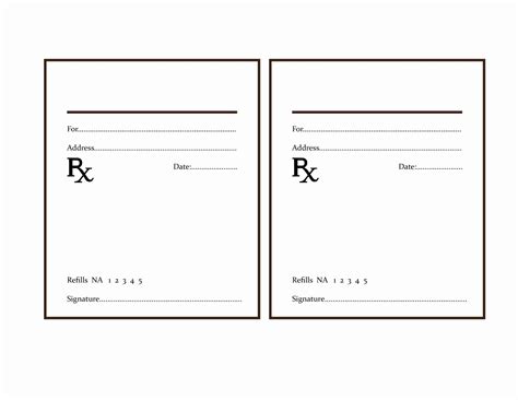 printable prescription label template printable templates