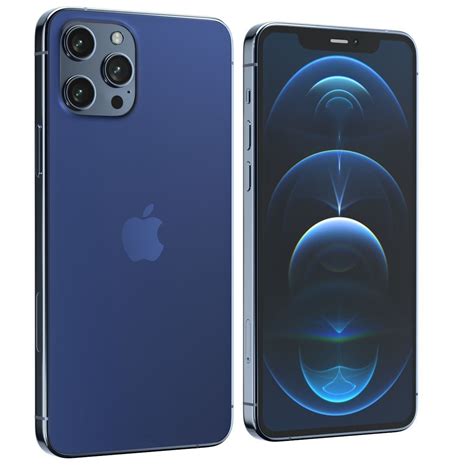 iphone  pro pacific blue  model cgtrader
